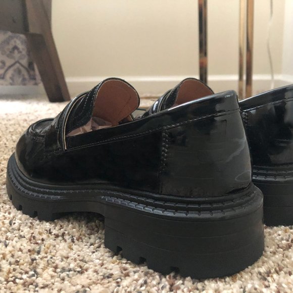 Classically Elegant Patent Leather Black Loafers - Picture 2 of 10